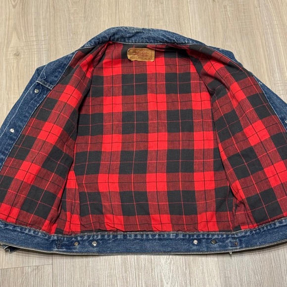 Vintage Levi's Youth 57510 Denim Trucker Jacket Blanket Lined USA Size M - Picture 5 of 8